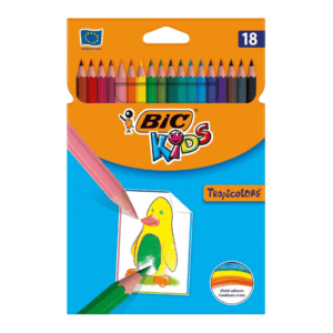 Boîte de 18 Crayons de Couleur BIC Kids